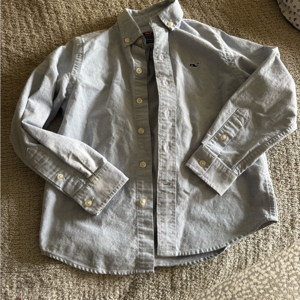 Boys Vineyard Vines Classic Blue Whale Shirt